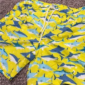 Vibrant Shark Print Swim Shorts, NEW with tags